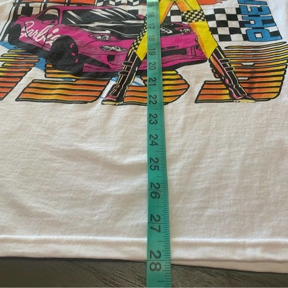 Barbie Nascar Racing Car Tee Large Barbie Tee BarbieCore - Picture 4 of 9